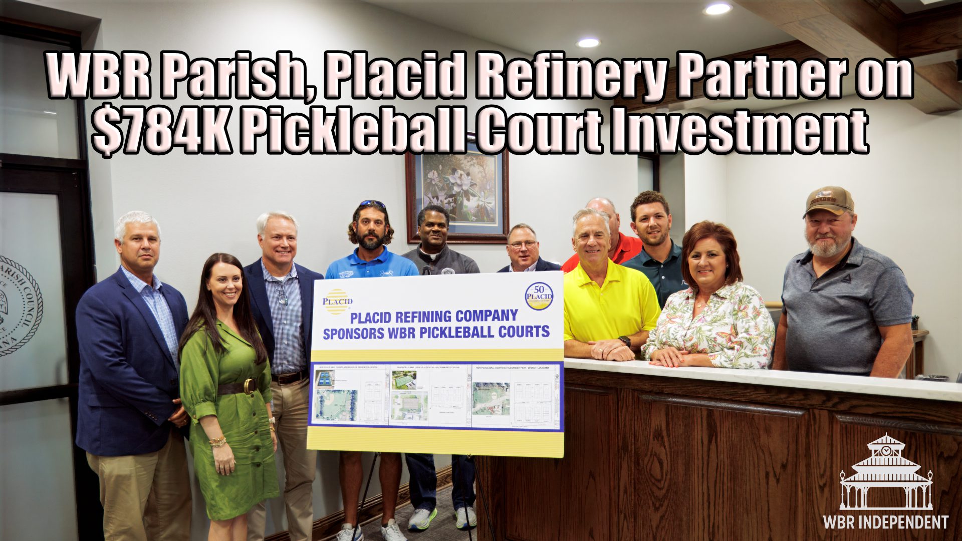 WBR Parish, Placid Refinery Partner on $784K Pickleball Court Investment